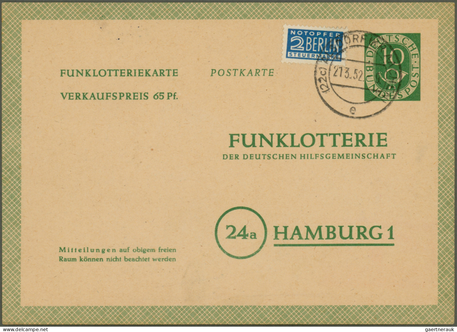 Bundesrepublik - Ganzsachen: 1950/2005 (ca.), Partie Von Ca. 120 Meist Gebraucht - Other & Unclassified