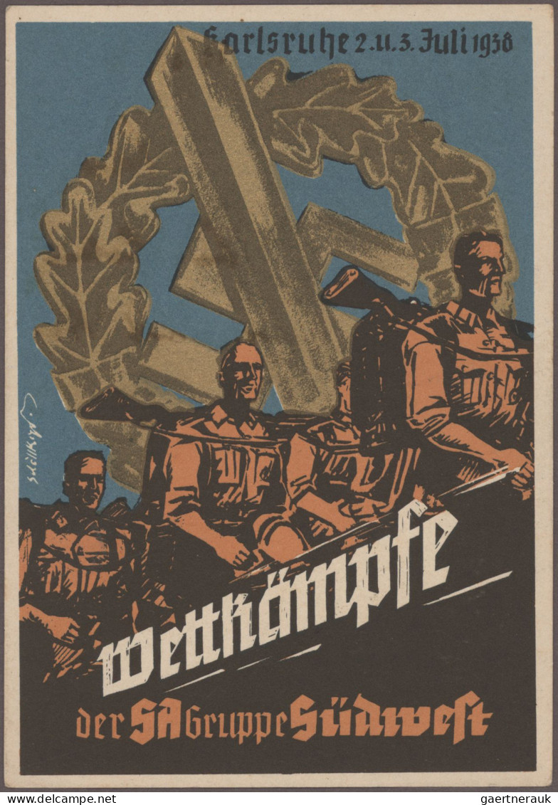 Ansichtskarten: Propaganda: DEUTSCHES REICH 1913-1945 (ca.), Sammlung Von 70 Pro - Politieke Partijen & Verkiezingen