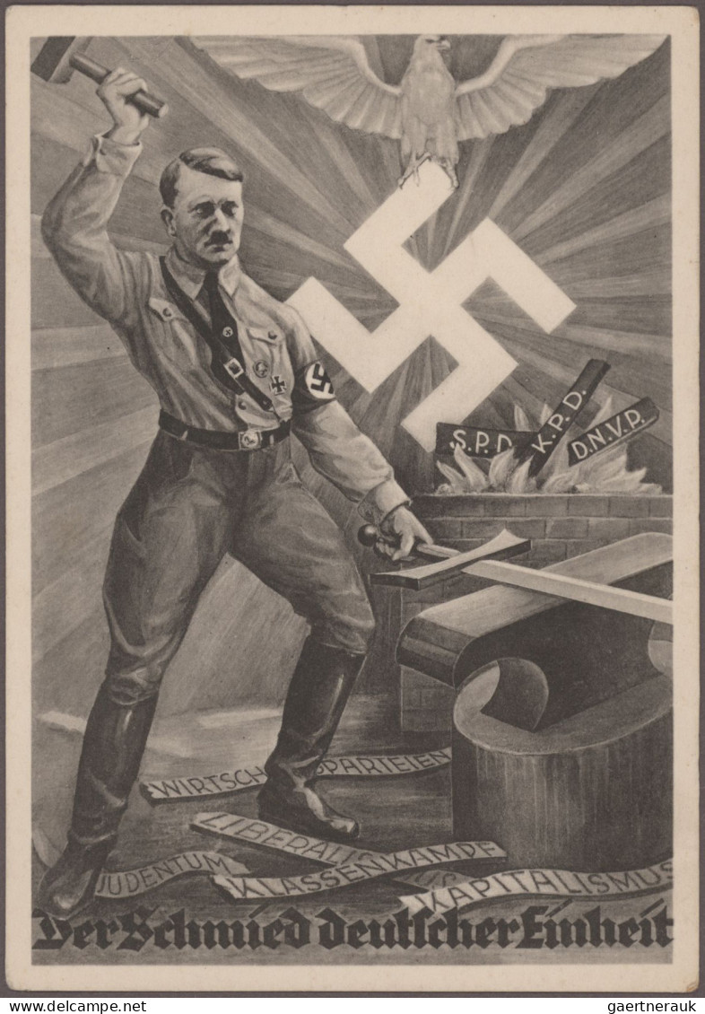 Ansichtskarten: Propaganda: DEUTSCHES REICH 1913-1945 (ca.), Sammlung von 70 Pro