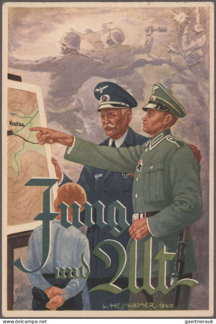 Ansichtskarten: Propaganda: DEUTSCHES REICH 1913-1945 (ca.), Sammlung von 70 Pro