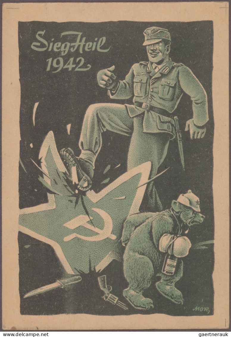 Ansichtskarten: Propaganda: DEUTSCHES REICH 1913-1945 (ca.), Sammlung von 70 Pro