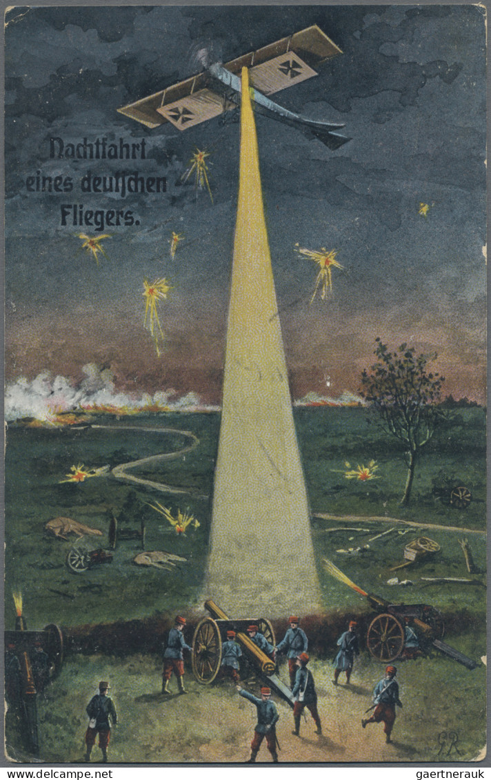 Ansichtskarten: Motive: Zeppelin/Luftwaffe WK I, 1909/1915 (ca.), Partie Von 29 - Sonstige & Ohne Zuordnung