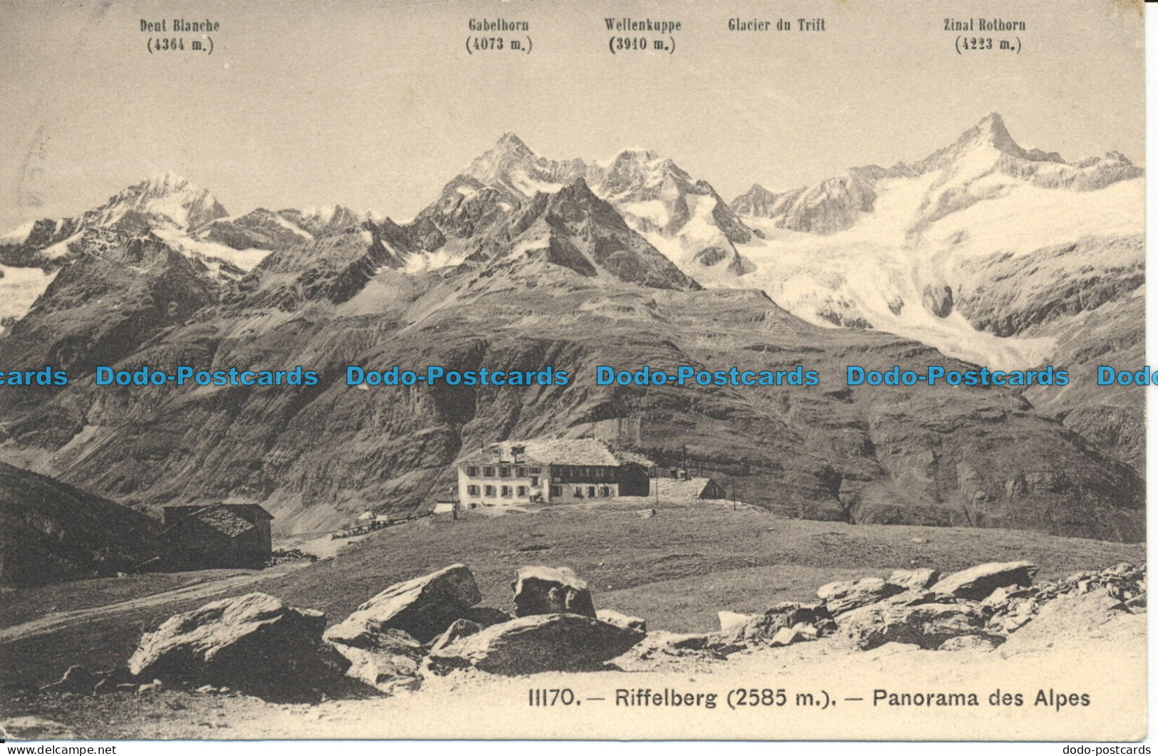 R110288 Riffelberg. Panorama Des Alpes. No 11170. 1912 - Monde