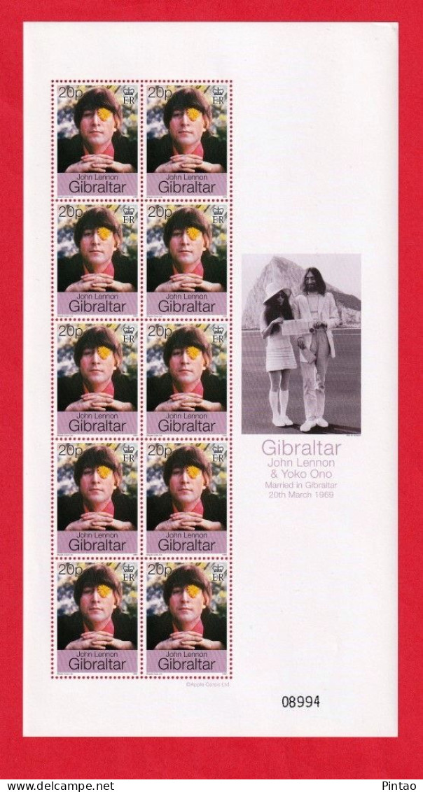 WW14512- GIBRALTAR 1999- MNH_ MÚSICA_ JOHN LENNON - Chanteurs