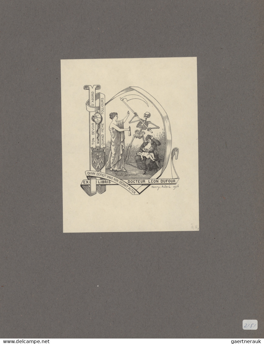 Varia (im Ansichtskartenkatalog): 1893/1921, Ex Libris, Sammlung Von Ca. 126 Stü - Autres & Non Classés