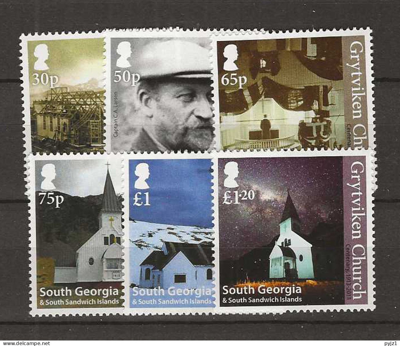 2013 MNH South Georgia  Mi 613-18 Postfris** - Géorgie Du Sud