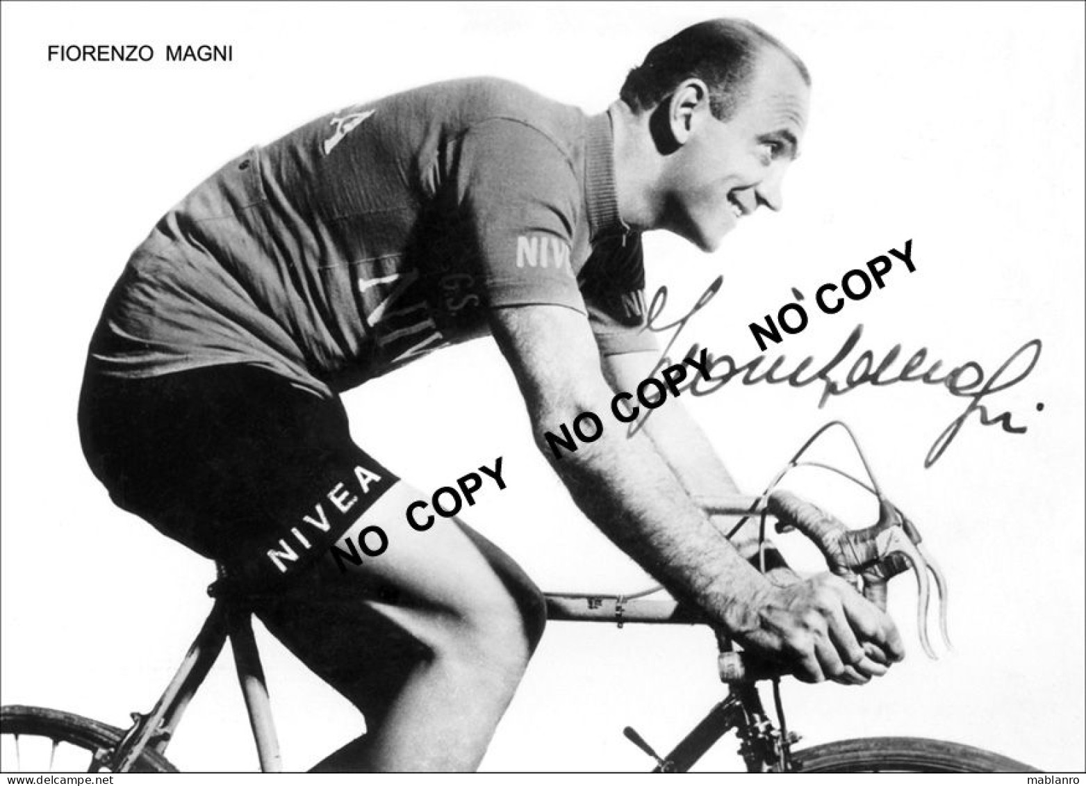 PHOTO CYCLISME REENFORCE GRAND QUALITÉ ( NO CARTE ), FIORENZO MAGNI TEAM NIVEA 1955 - Wielrennen