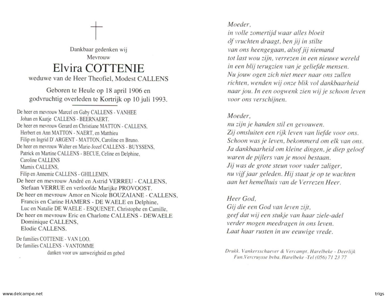 Elvira Cottenie (1906-1993) - Images Religieuses