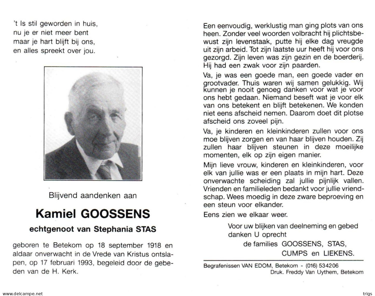 Kamiel Goossens (1918-1993) - Andachtsbilder