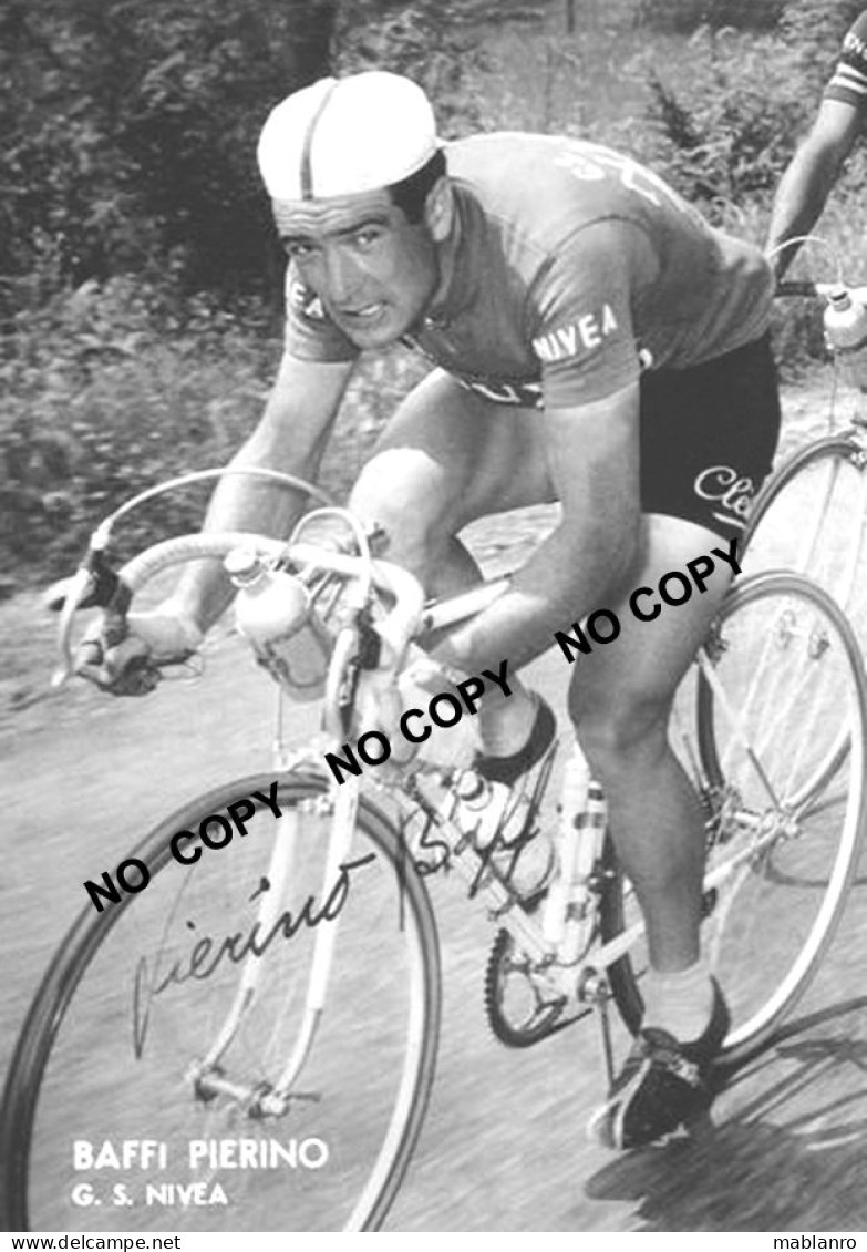 PHOTO CYCLISME REENFORCE GRAND QUALITÉ ( NO CARTE ), PIERINO BAFFI TEAM NIVEA 1955 - Radsport