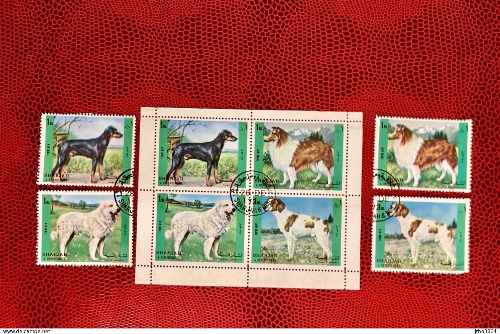 SHARJAH 1972 1 Bloc 4v 4v Mi 1292 / 1295 Perro Dog Pet Cão Hund Cane - Honden