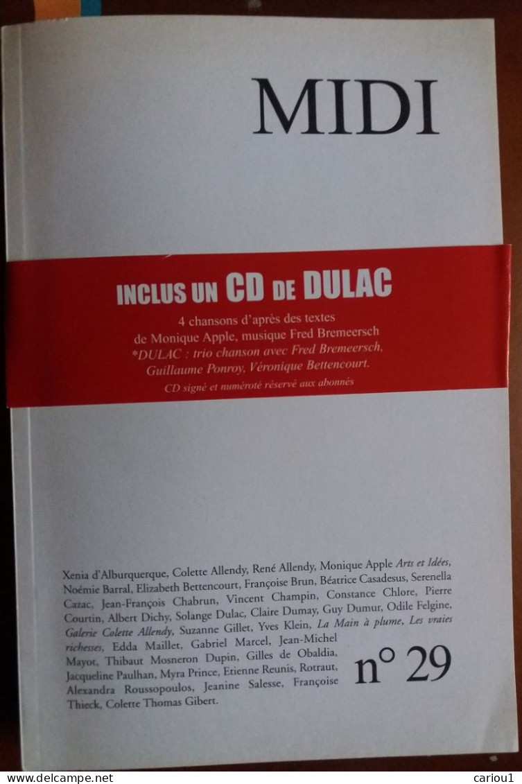 C1 Revue MIDI # 29 2009 Supplement FRANCOISE CHAMPIN Solange DULAC Envoi SIGNED Dedicace PORT INCLUS FRANCE - Sonstige & Ohne Zuordnung