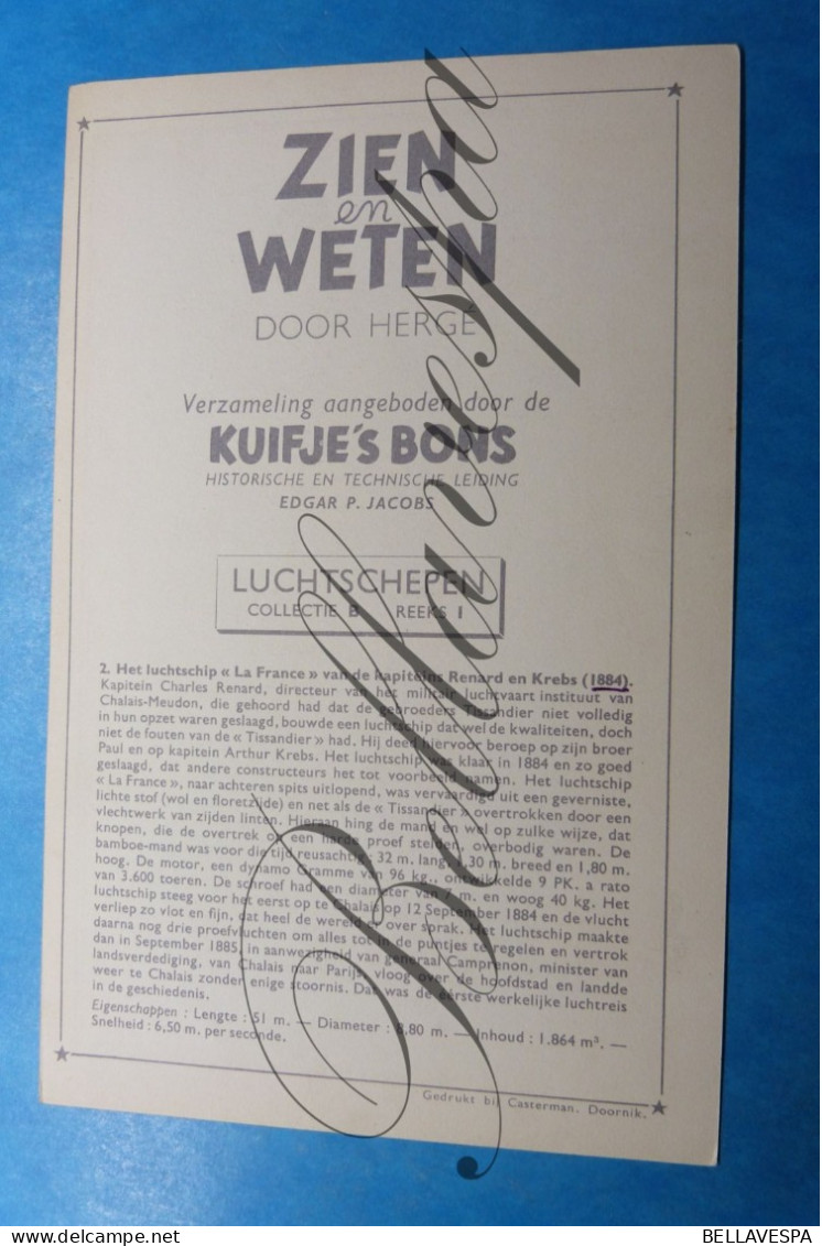Dirigeable Graf Zeppelin e.a.Lot x 14 stuks/pc.Voir et savoir Tintin Kuifje Herge-Casterman 1955 Luchtschip Zien  weten