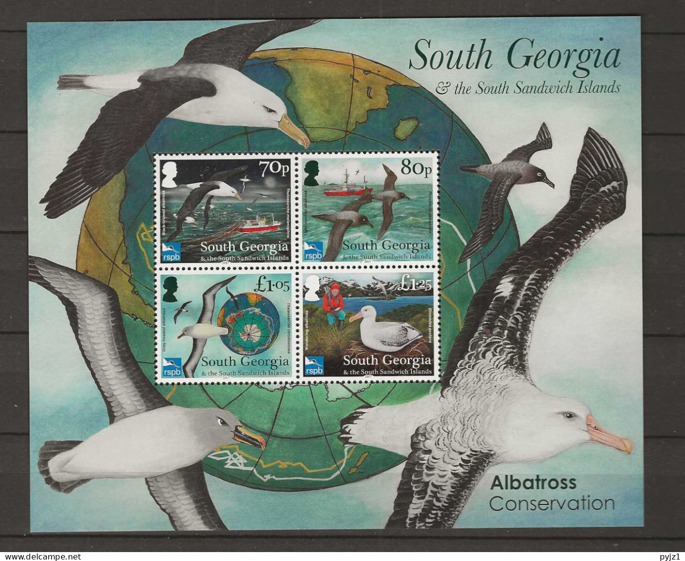 2017 MNH South Georgia  Mi Block 28 Postfris** - Géorgie Du Sud