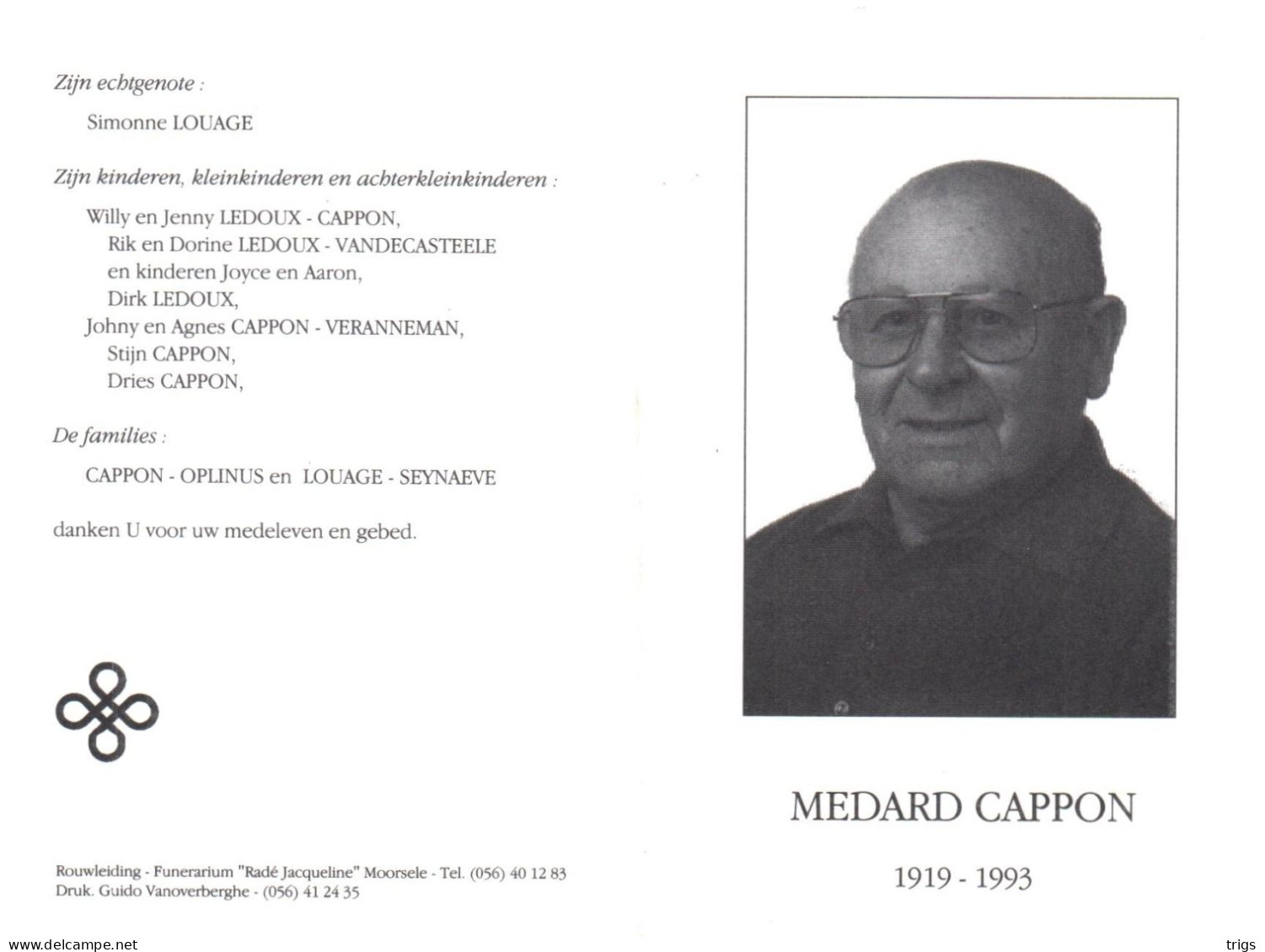 Medard Cappon (1919-1993) ~ Oudstrijder (1940-1945) - Andachtsbilder