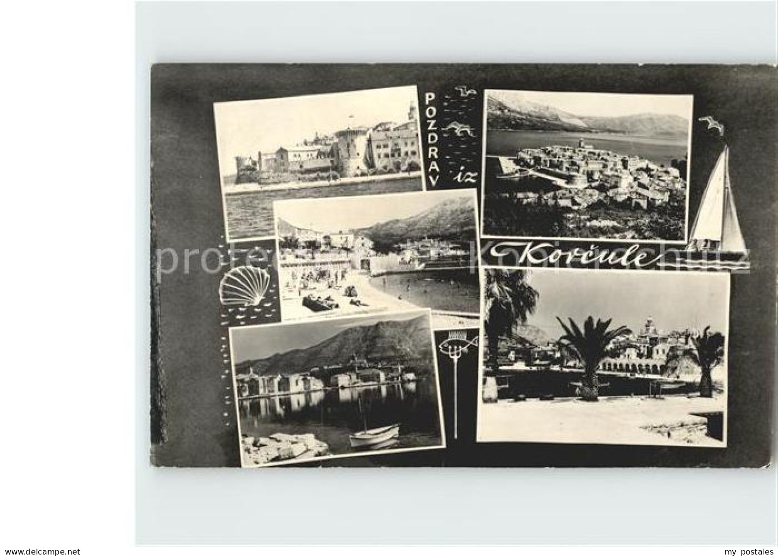 72198960 Korcula Teilansichten Kuestenstadt Segeln Croatia - Croatie