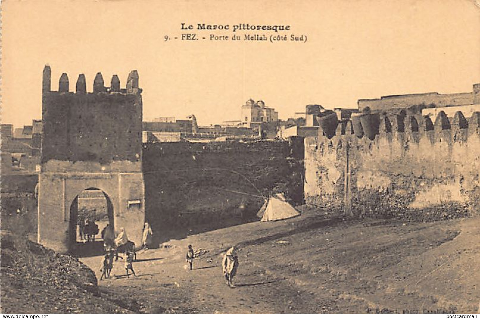 JUDAICA - Maroc - FEZ - Porte Du Mellah, Quartier Juif (côté Sud) - Ed. P. Grébert 9 - Judaisme
