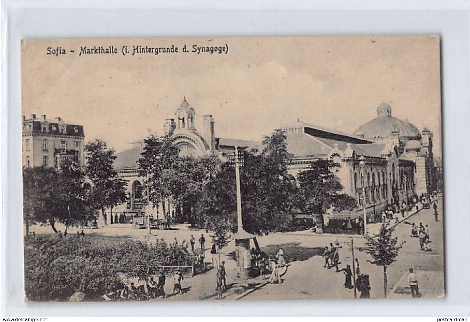 JUDAICA - Bulgaria - SOFIA - The Market Square With The Synagogue In The Background - Publ. Franz Ziegner 44 - Judaisme
