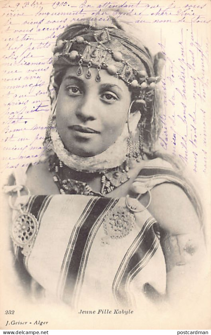Algérie - Jeune Fille Kabyle - Bijoux Ethniques - Ed. J. Geiser 232 - Frauen