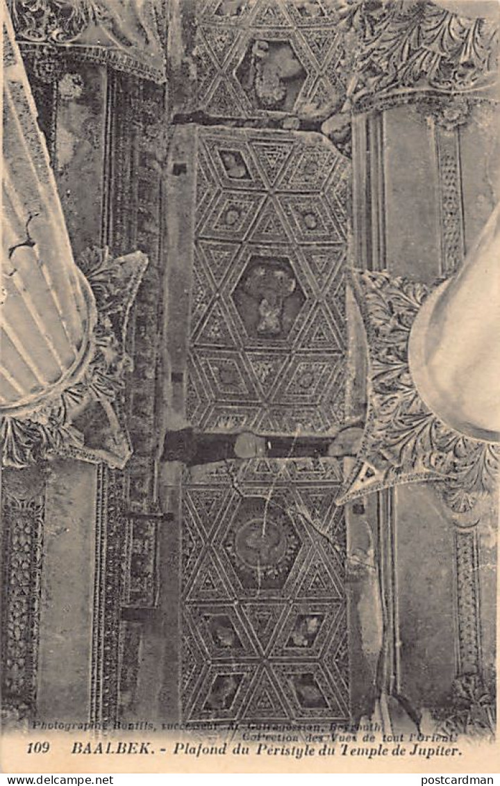Liban - BAALBEK - Plafond Du Péristyle Du Temple De Jupiter - Ed. Photographie Bonfils, Successeur A. Guiragossian 109 - Lebanon