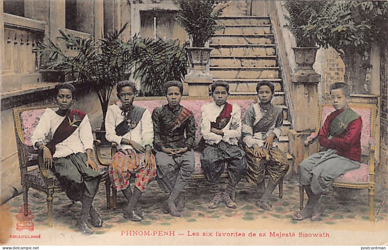 Cambodge - PHNOM PENH - Les Six Favorites De Sa Majesté Sisowath - Ed. P. Dieulefils Aquarellée - Cambodge
