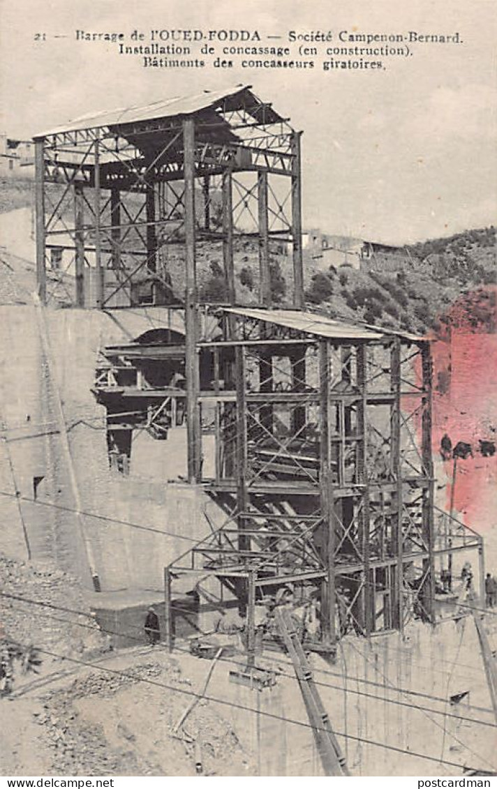 Barrage De L'OUED FODDA - Société Campenon-Bernard - Installation De Concassage (en Construction) - Bâtiments Des Concas - Sonstige & Ohne Zuordnung