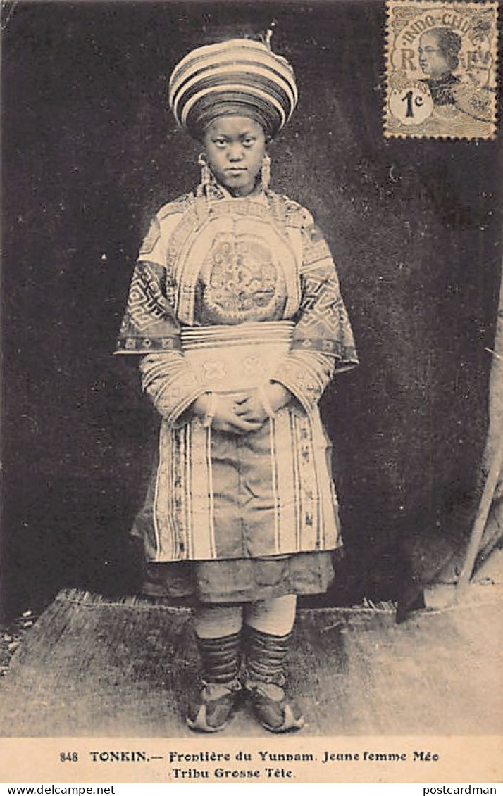 China - YUNNAN - Young Miao Woman On The Border With Viet-Nam - Large Head Tribe - Publ. P. Dieulefils 848 - China