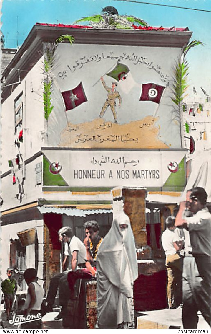 Algérie - Fêtes De L'Indépendance à Alger - Rue Ben-Cheneb - Peinture Allégorique - Ed. Jomone 2036 - Algiers