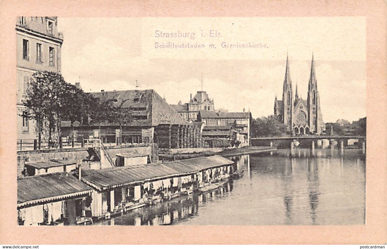 STRASBOURG - Quai Des Bateliers - Eglise Saint-Paul - Ed. Schaar Und Dathe - Straatsburg