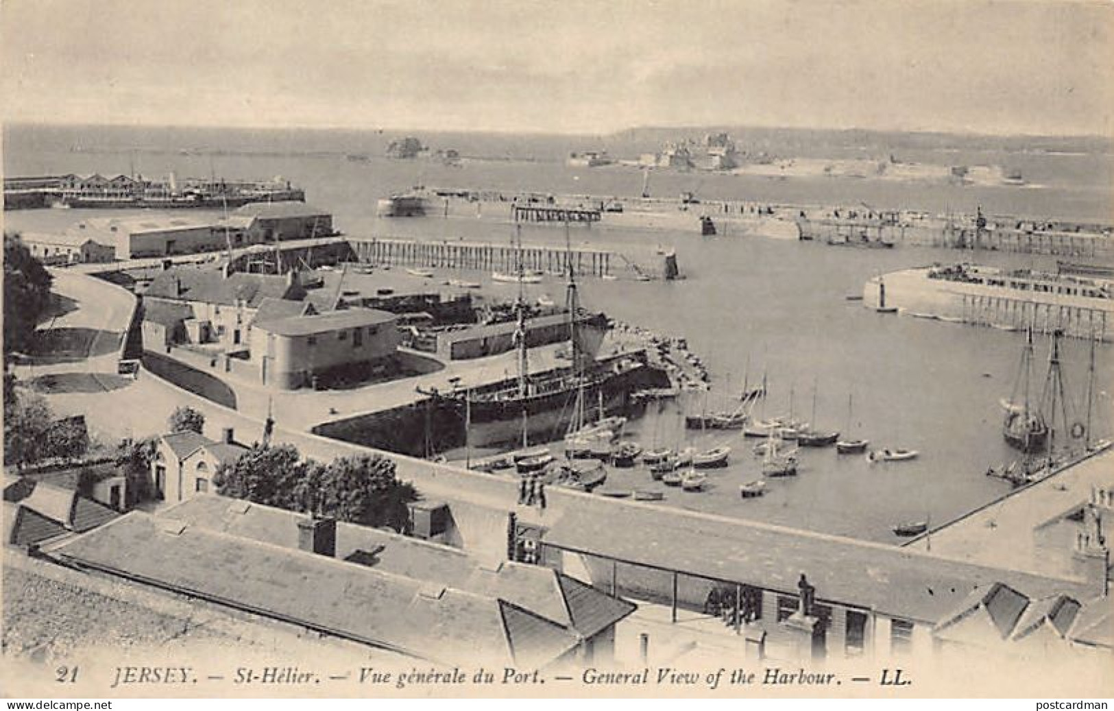 Jersey - ST. HELIER - General View Of The Harbour - Publ. L.L. Levy 21 - St. Helier