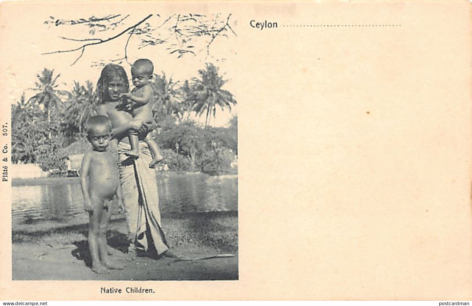 Sri Lanka - Native Children - Publ. Plâté & Co. 507 - Sri Lanka (Ceylon)