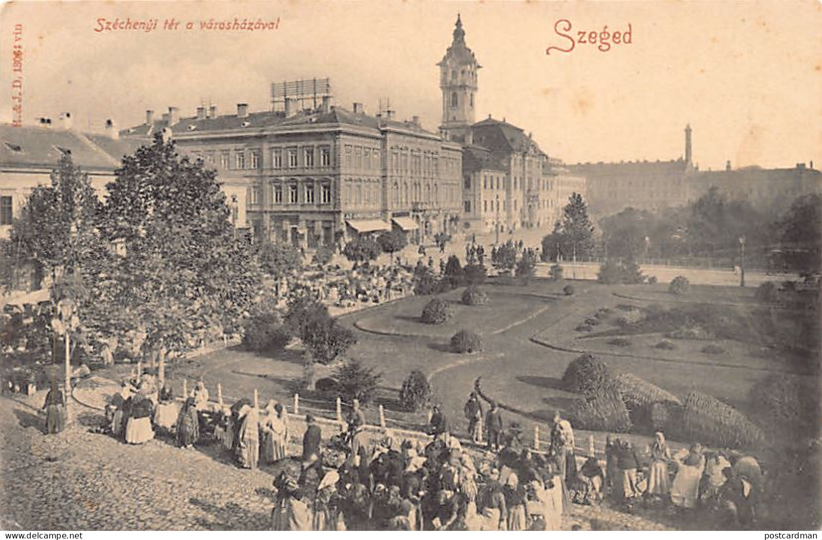 Hungary - SZEGED - Széchenyi Tér A Varoshazaval - Hungría