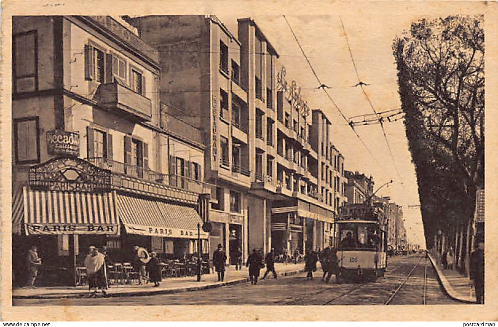 TUNIS - Avenue Jules Ferry - Tramway 105 - Ed. Combier 28 - Tunesien