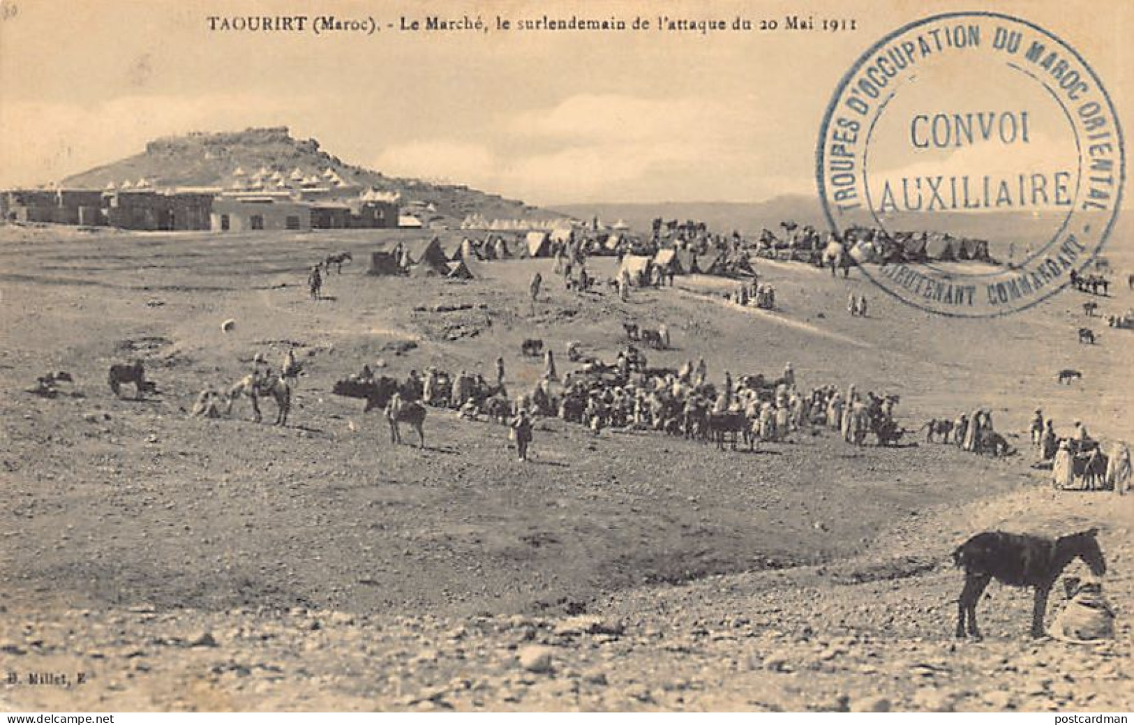 Maroc - TAOURIT - Le Marché, Le Surlendemain De L'attaque Du 20 Mai 1911 - Ed. D. Millet  - Sonstige & Ohne Zuordnung