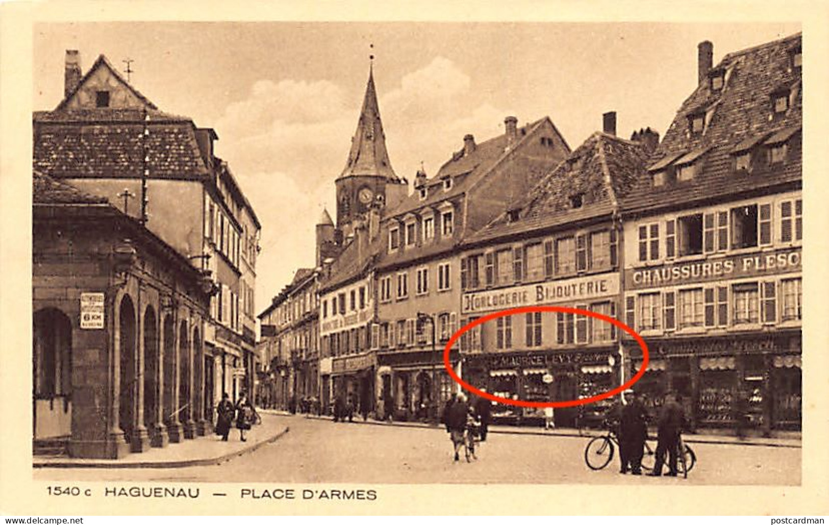 Haguenau - Place D'Armes - Bijouterie Maurice Lévy - Chaussures Henri Flesh - Ed. Braun And Cie - Haguenau
