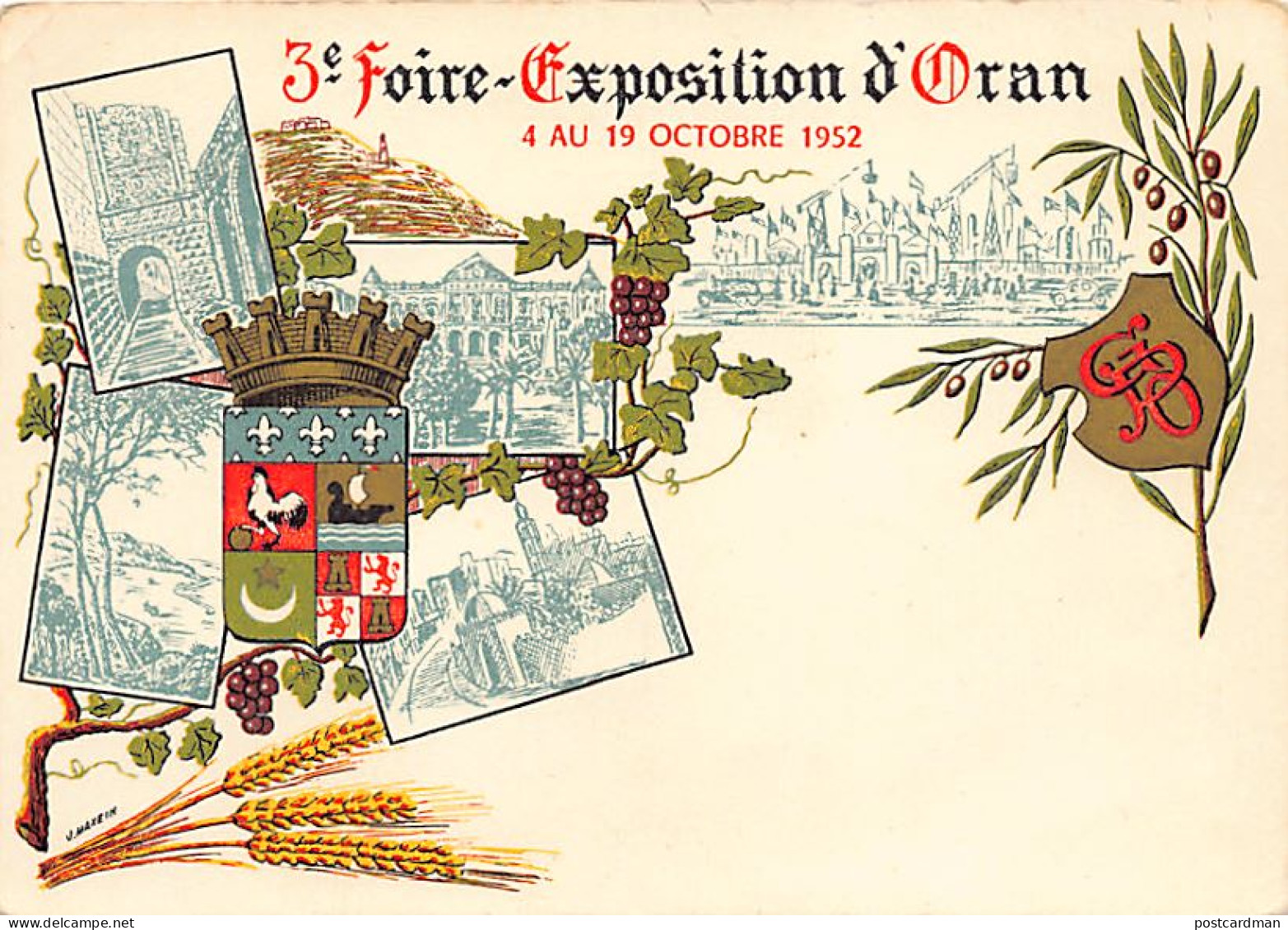 ORAN - 3ème Foire Exposition - 4 Au 19 Octobre 1952 - J. Maxein - Ed. L. Fouque  - Oran