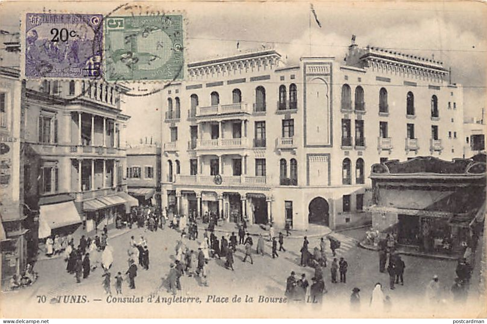 Tunisie - TUNIS - Consulat D'Angleterre, Place De La Bourse - Ed. LL Levy 70 - Tunesien