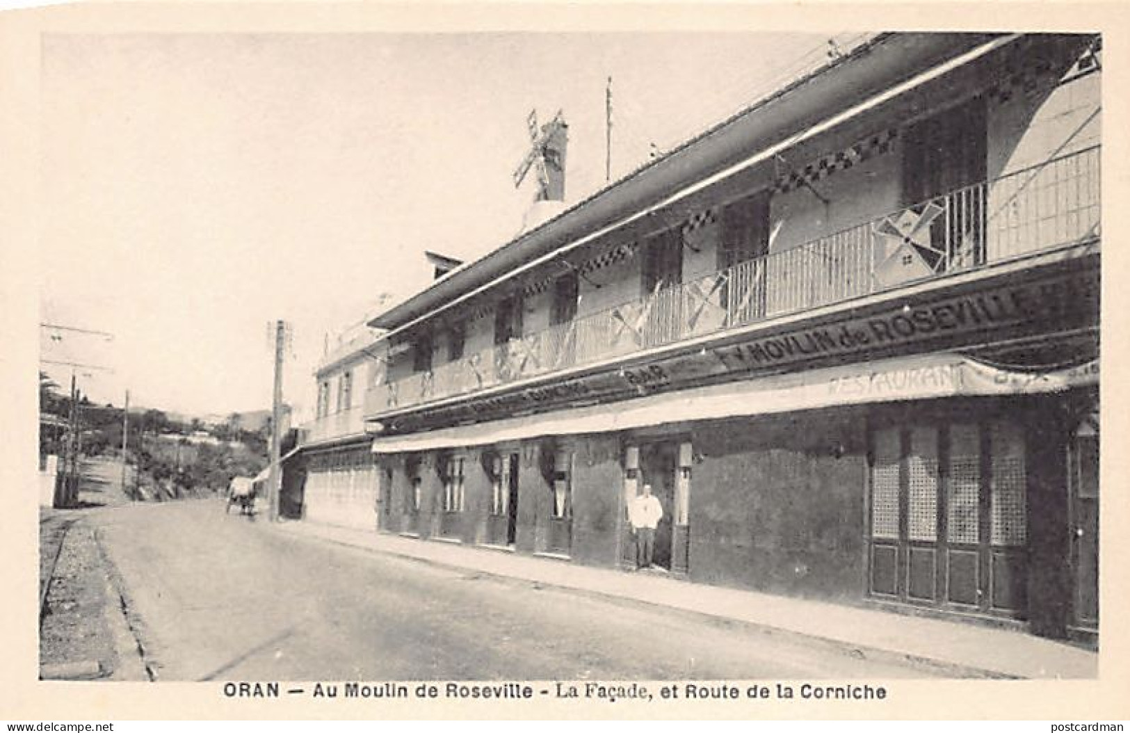 ORAN - Au Moulin De Roseville - La Façade, Et Route De La Corniche - Oran