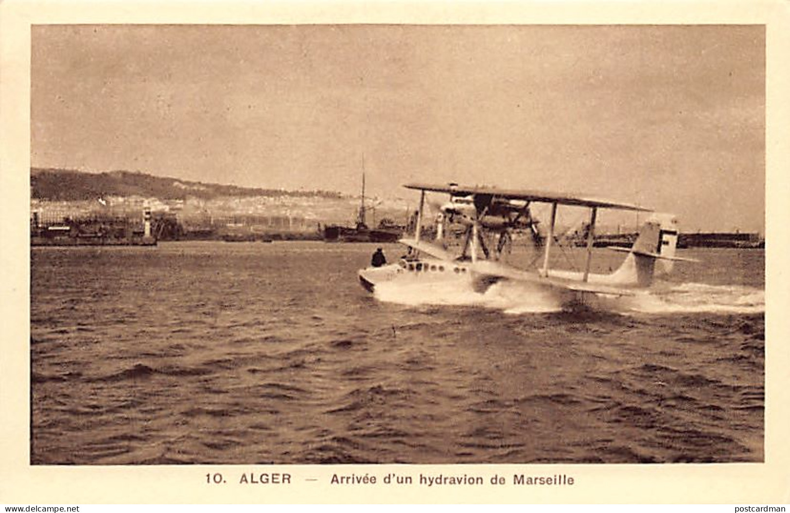 ALGER Hydravion Arrivant De Marseille - Algiers