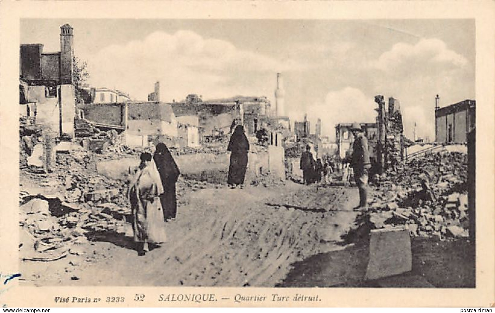 Greece - THESSALONIKI - Turkish Quarter After The Great Fire - Publ. Levy Fils & Cie 52 - Grèce