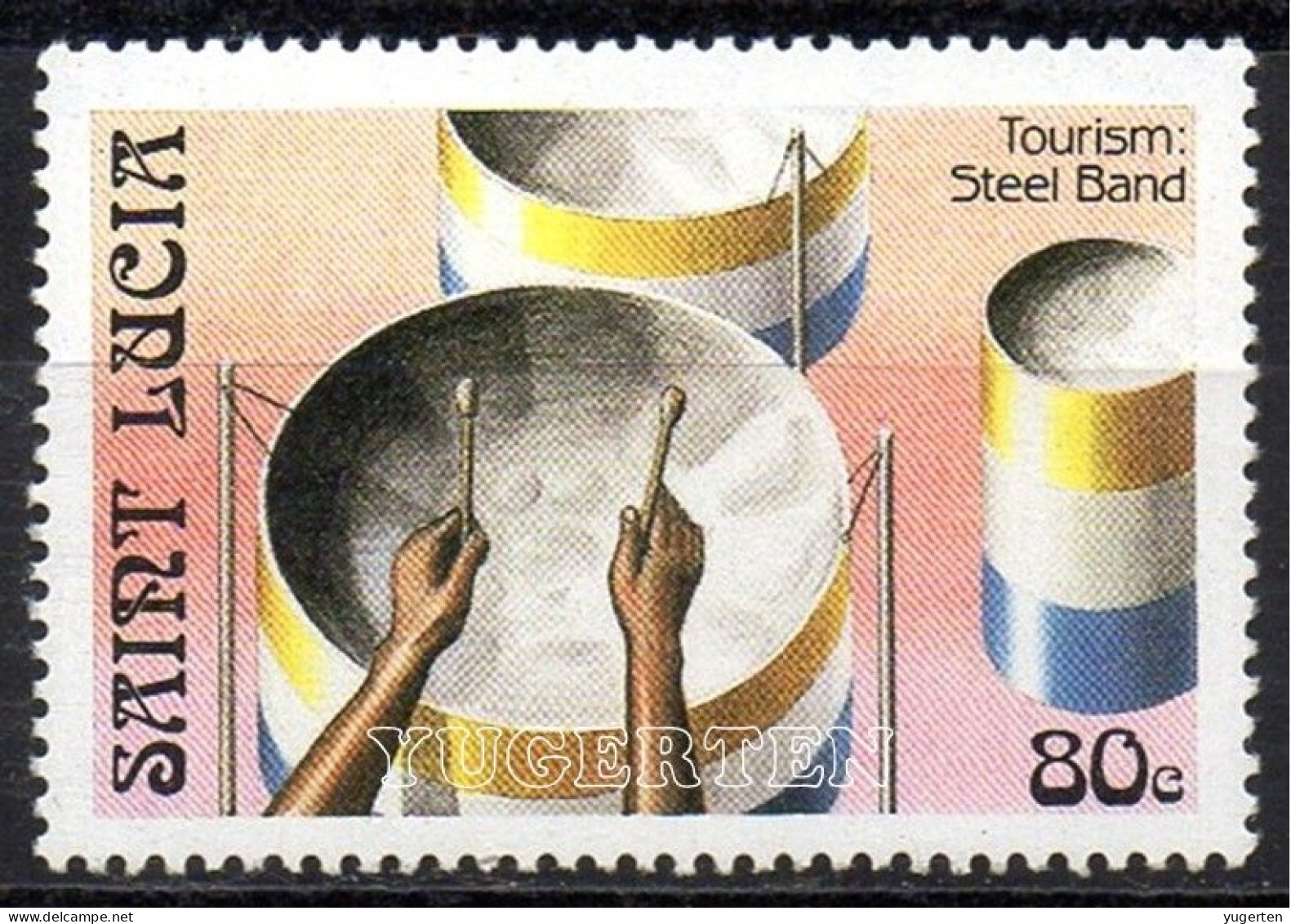 St LUCIA 1986 - 1v - MNH - Music Instruments - Steel Band - Musique, Muziek, Musik - Musikinstrumente - Musica - Drums - Musique