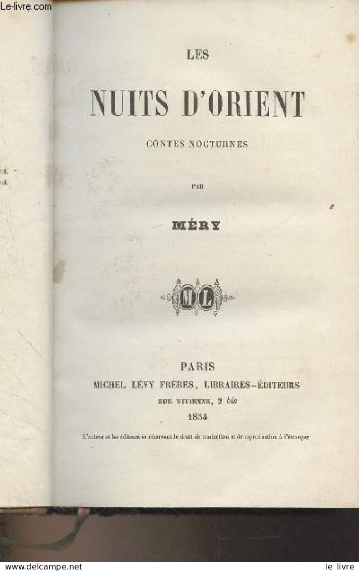Les Nuits D'Orien, Contes Nocturnes - Méry - 1854 - Valérian