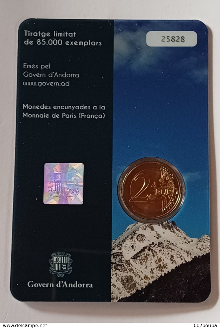 ANDORRE ANDORRA 2017 / COINCARD 2€ COMMEMO / ANDORRE, LE PAYS DES PYRÉNÉES / BU - Andorre