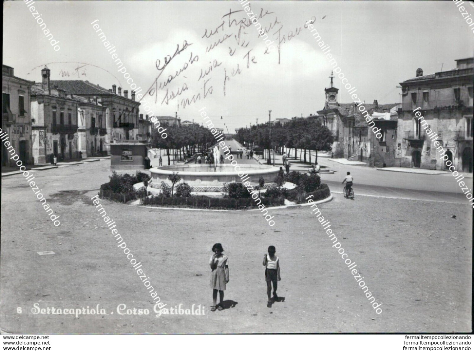 Au376  Cartolina Serracapriola Corso Garibaldi Provincia Di Foggia - Foggia