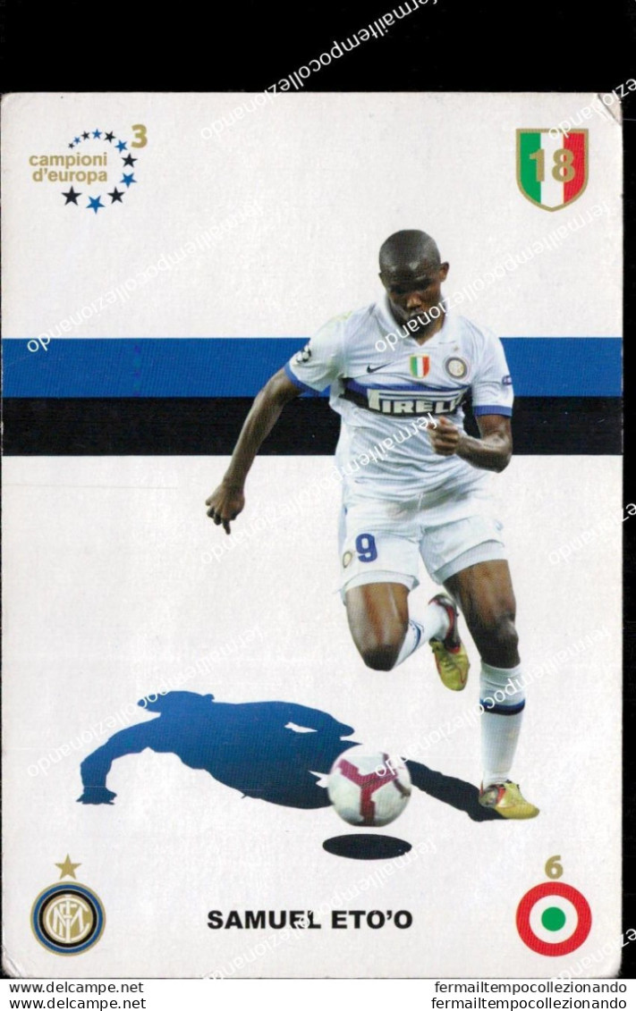O769 Cartolina   Postcard  Ufficiale  Inter Samuel Eto' - Fussball