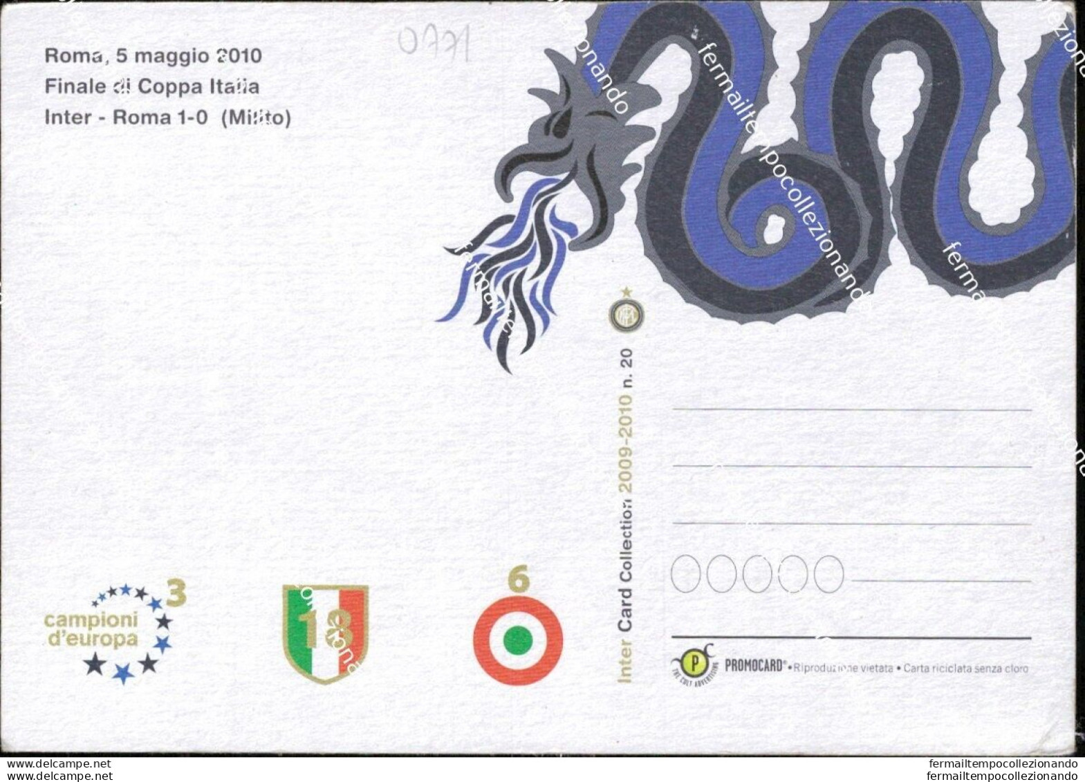 O771 Cartolina   Postcard  Ufficiale Inter Finale Di Coppa Italia - Fussball