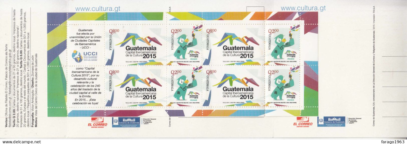 2015 Guatemala Centre Of Culture Complete Booklet Of 8 MNH - Guatemala