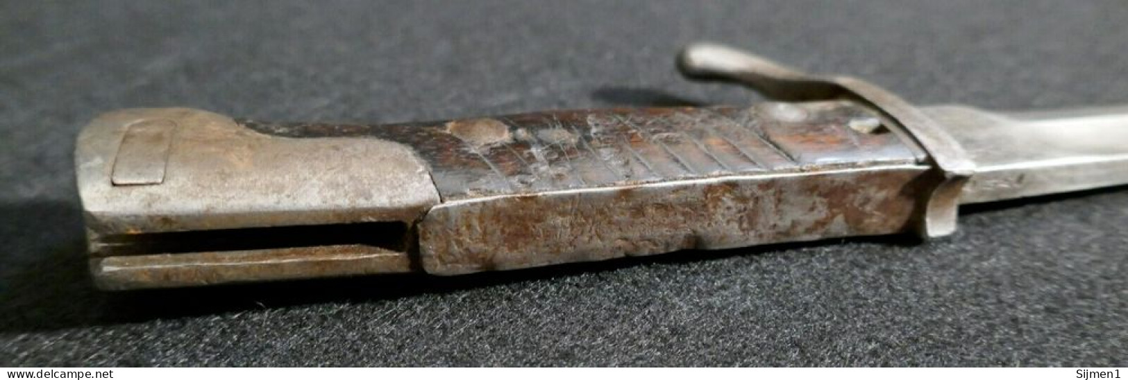 Lame de boucher impériale allemande de la Première Guerre mondiale, baïonnette 'Mauser', couteau de tranchée coupé 1917