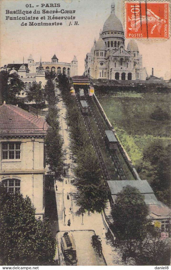 PARIS - Basilique Du Sacré-Cœur - Funiculaire Et Réservoir De Montmartre - Sacré Coeur