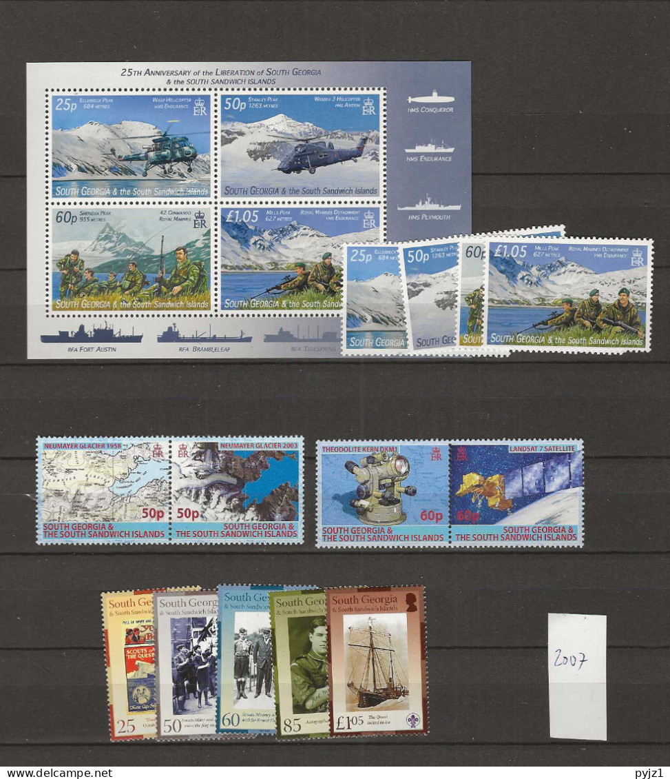 2007 MNH South Georgia Year Collection Postfris** - South Georgia